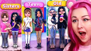 Dress To Impress BUT Lana & Lina GROW UP As SISTERS For EVERY ROUND! | ROBLOX