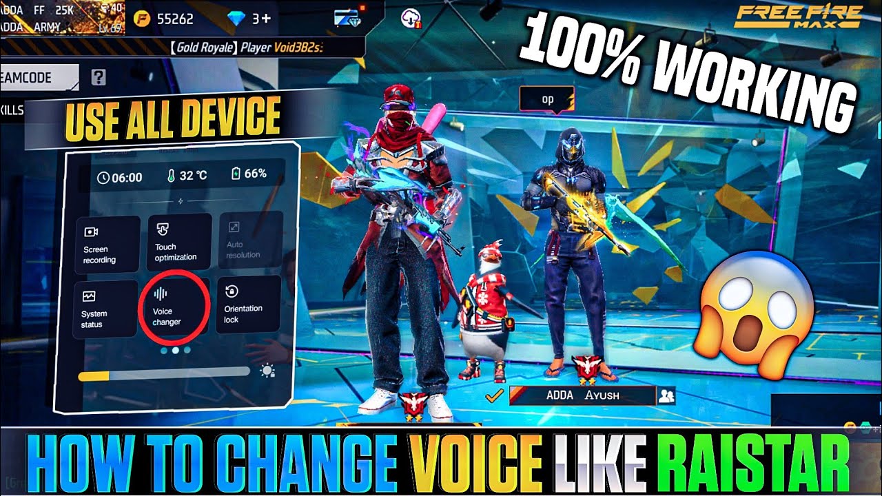How To Change Voice In FreeFire Free Fire Me Voice Change Kaise Kare