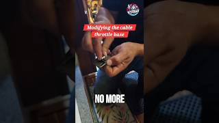 Modifying Throttle Cable base for New Engine #shorts