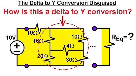 Electrical Engineering: Basic Laws (23 of 31) The Delta to Y Conversion DISGUISED