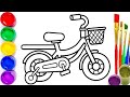Bolalar uchun velosiped rasm chizish | Рисуем велосипед для детей | Drawing a bicycle for children