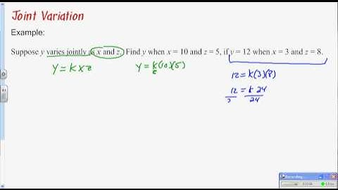 AA2T L9.4 Direct, Joint, & Inverse Variation