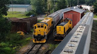 AC&J Railroad with a GE U23B 'U Boat' HZRX 2391 and Alco S1 in Jefferson Ohio