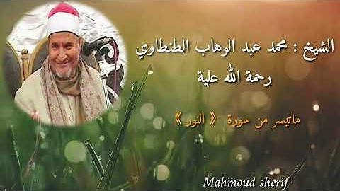 الشيخ : محمد عبد الوهاب الطنطاوي - سورة النور - المنزله 2000