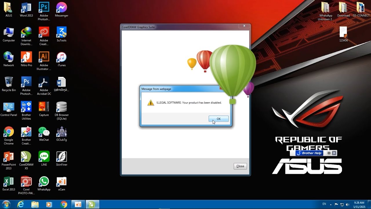 corel draw x7 illegal copy message corel draw x7 illegal copy message
