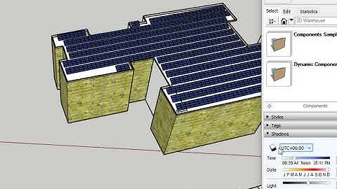 How to Check Solar Panel Shadow in SketchUp | Solar Project Design Tutorial | Solar Shadow Analyses