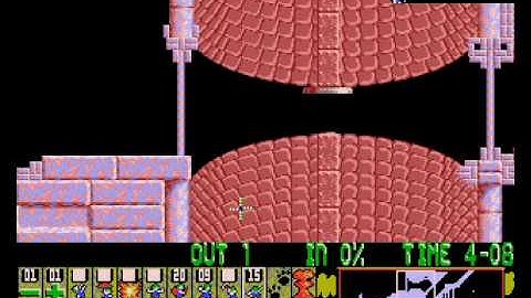 Lemmings - Mayhem 28 "Mind the step" EASY BACKROUTE