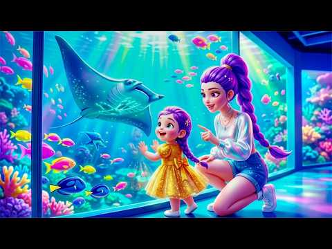 🐠😱 Rumi Visits the Giant Aquarium for the First Time! 🌊✨