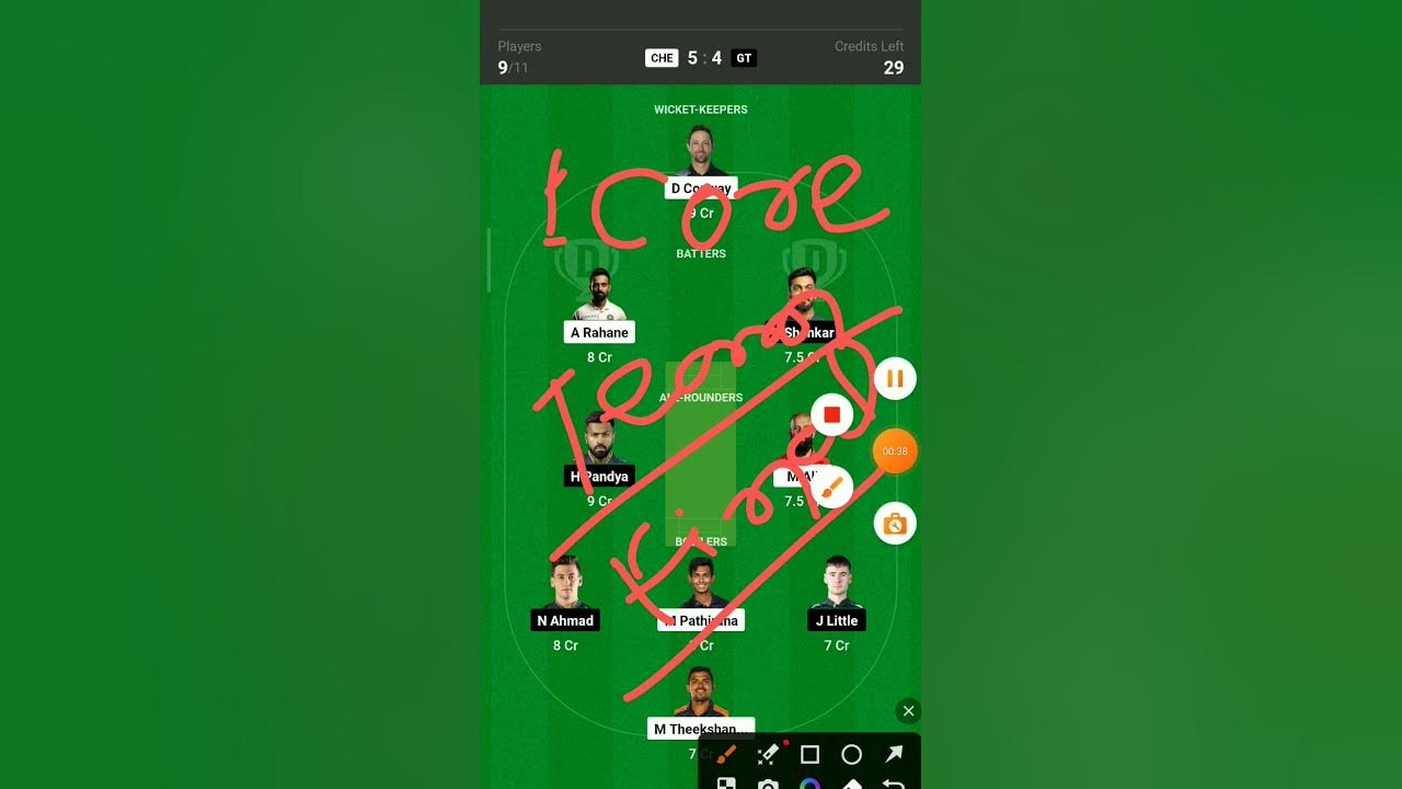 Aaj ka dream 11 player 100 parsent youtube
