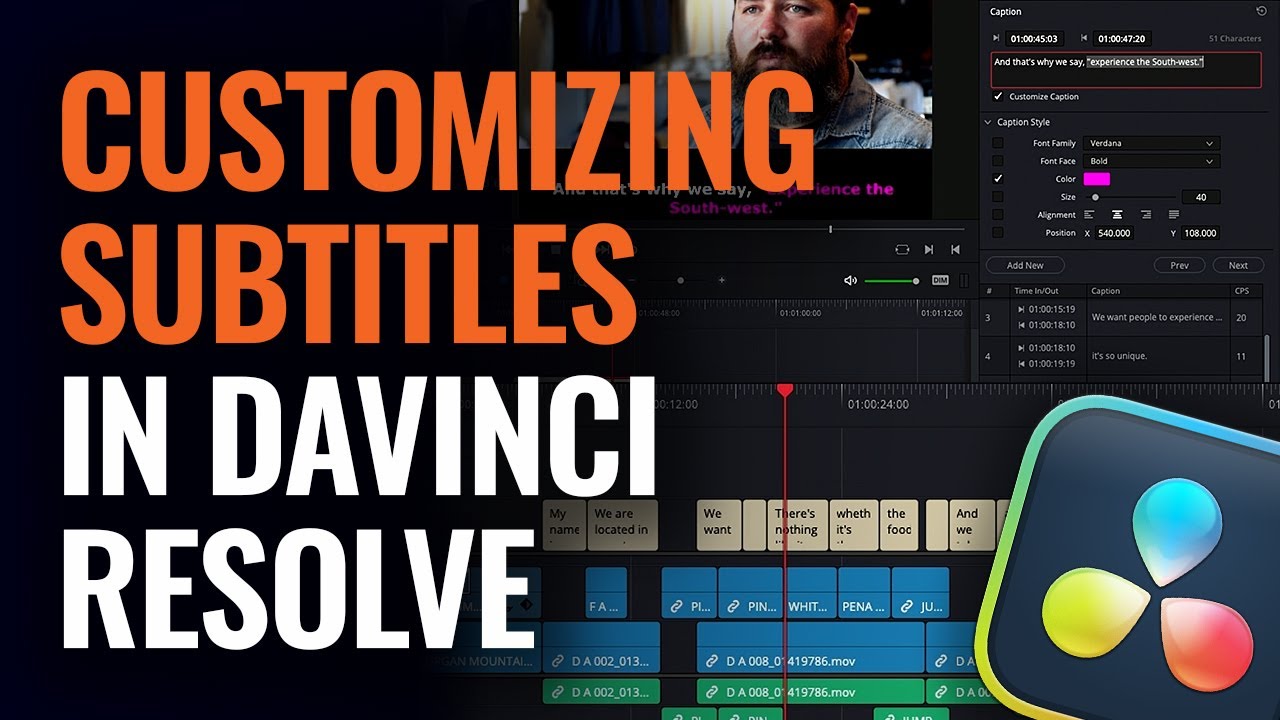 how to add subtitles in davinci resolve 18 free