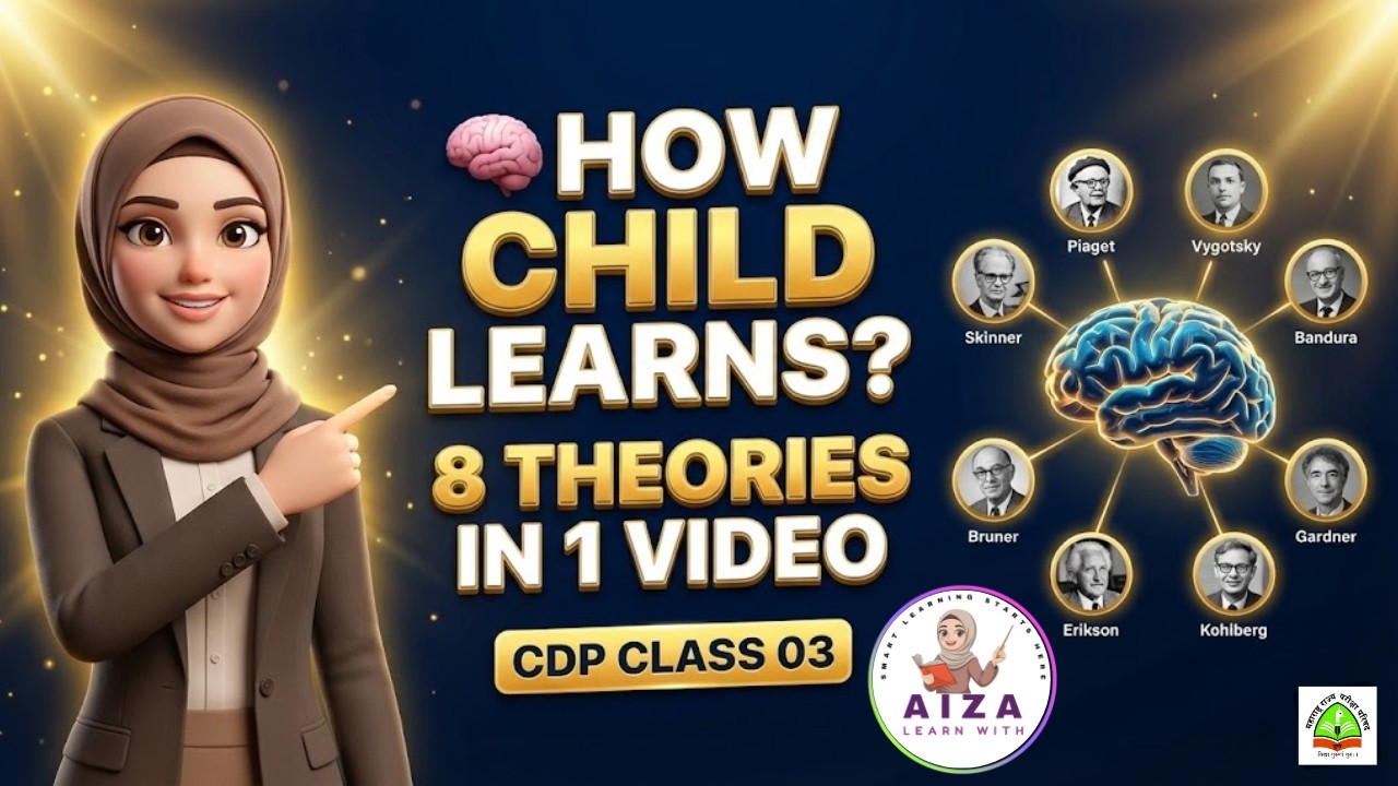 #97|How a Child Learns? 🧠 | 8 Learning Theories in One Video | CDP CLASS 03 | TET