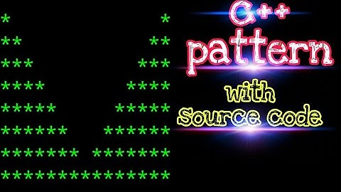 C++ PATTERN (ONLY LOGIC) VIDEO SOLUTION FOR ABSOLUTE BEGINNERS