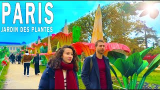 Paris France walking tour in jardin des plantes parti 2 - 4K 60fps