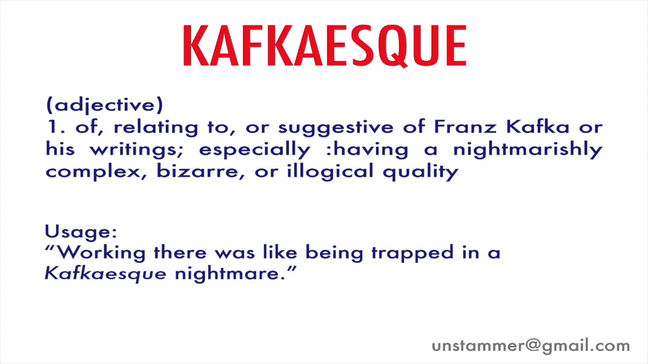 How to Pronounce Kafkaesque YouTube