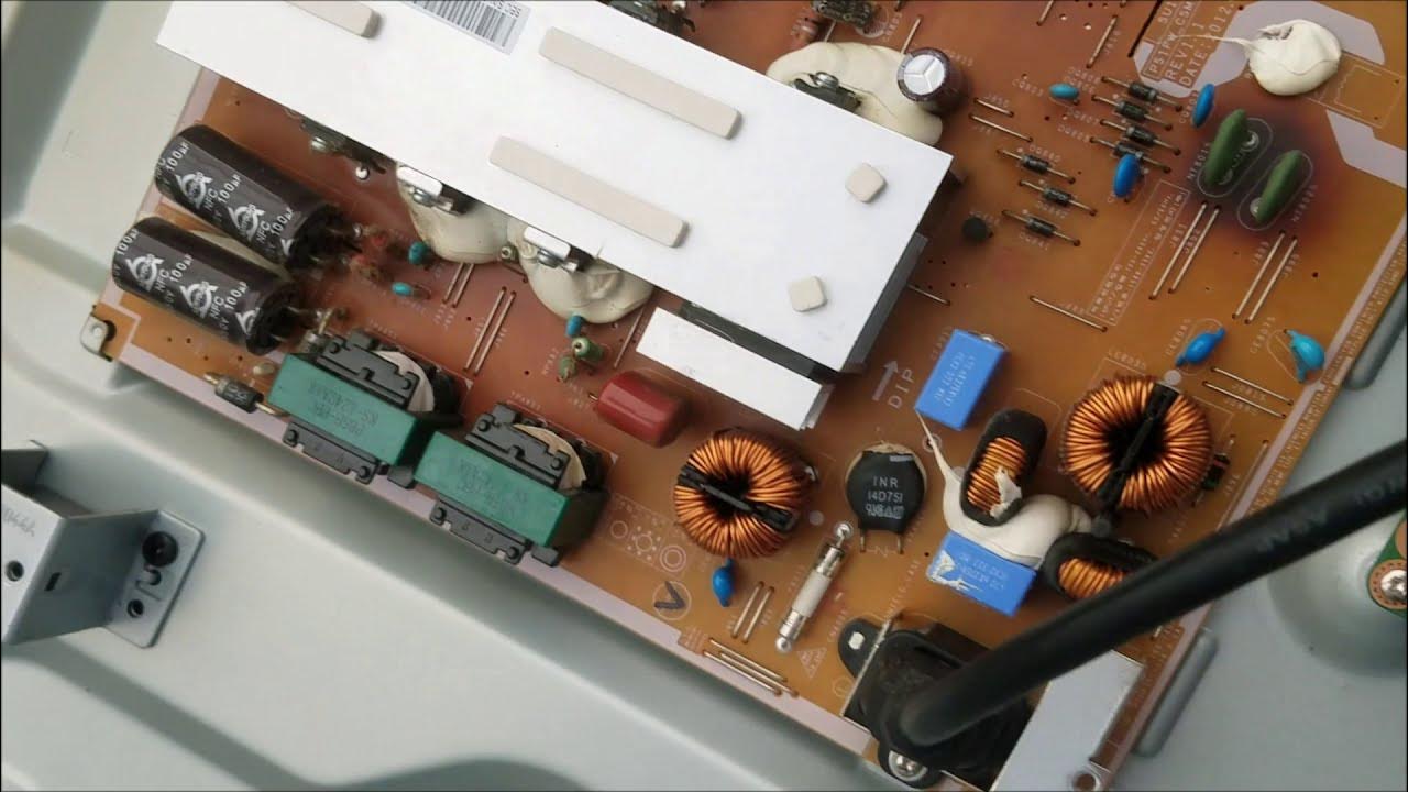samsung plasma tv restarting PN51E550D1F power board bn44 00510a YouTube