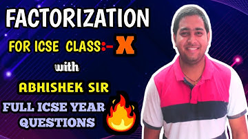 Factorization Full Chapter || Maths || ICSE || CLASS 10 || REMAINDER THEOREM || FACTOR THEOREM ||