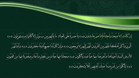 ماتيسر من سورة يس برواية حفص عن عاصم