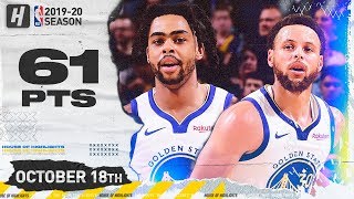 Stephen Curry & D'Angelo Russell DESTROY THE LAKERS! COMBINED Highlights 2019.10.18 - 61 Points!