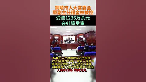 銅陵市人大常委會原副主任程金林被控 受賄1236萬餘元在蚌埠受審 - 天天要聞
