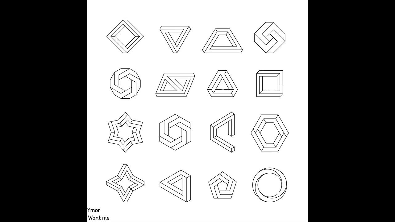 Геометрическая фигура 8 букв. Невозможные геометрические фигуры. Impossible shapes. Сложные геометрические фигуры. Интересные геометрические фигуры.