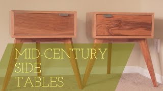 FIXED AUDIO LEVELS*** I built these modern side tables from cherry plywood and Brazilian cherry. What a beautiful wood! Love 