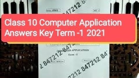 CBSE Class 10th Computer Applications Answer Key 2021-22 | class 10 Exam  Term 1| Set-4 053 | JSK/2