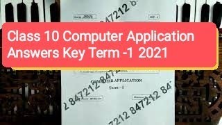 CBSE Class 10th Computer Applications Answer Key 2021-22 | class 10 Exam  Term 1| Set-4 053 | JSK/2 screenshot 4