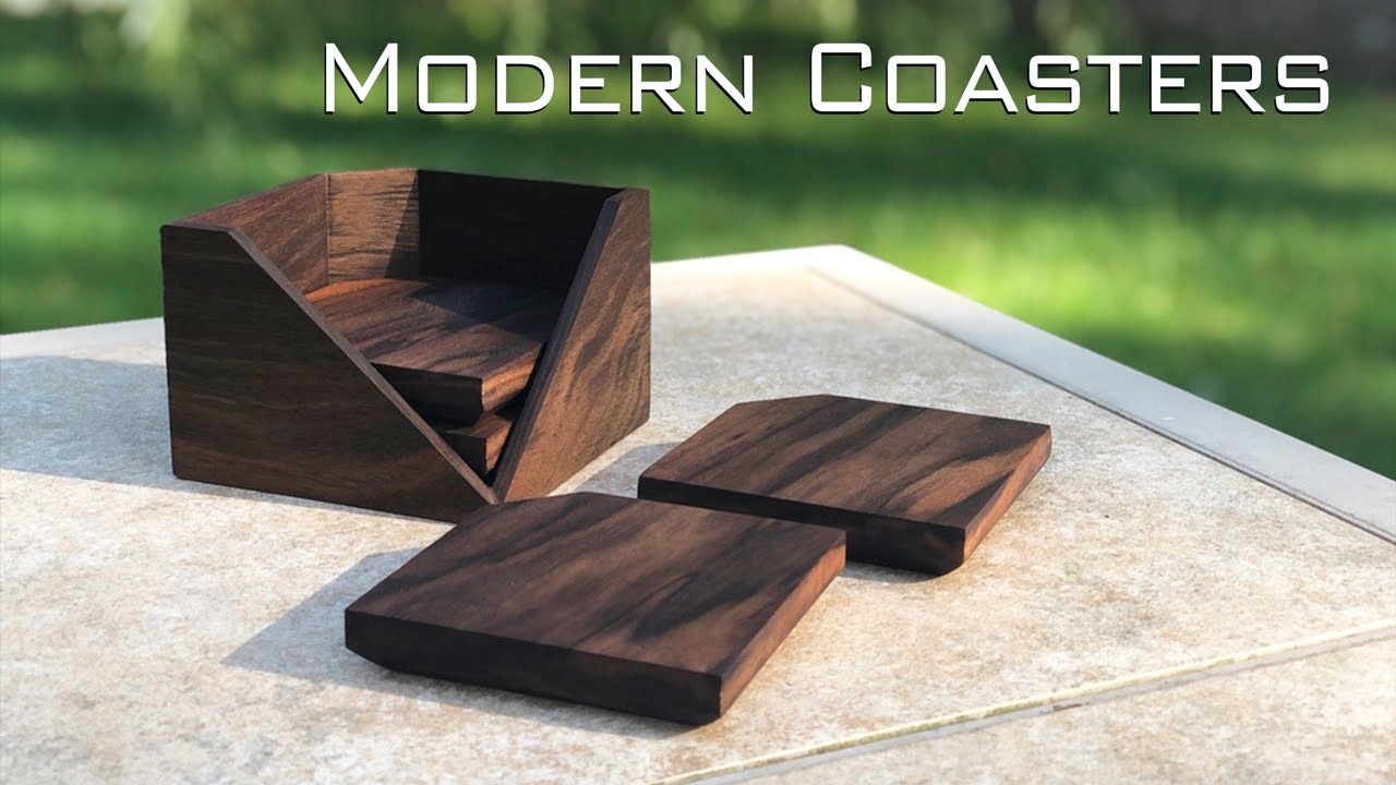 How To Make Modern Coasters  Woodworking Project 