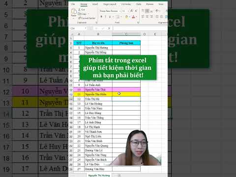 Cách thêm dòng và thêm cột trong excel bằng phím tắt | Nguyễn Thị Hường Shorts