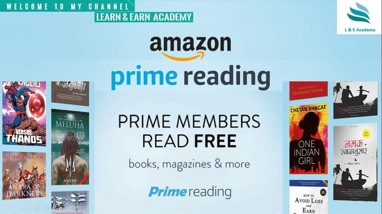 Amazon reading. Prime read. Earning Academy.