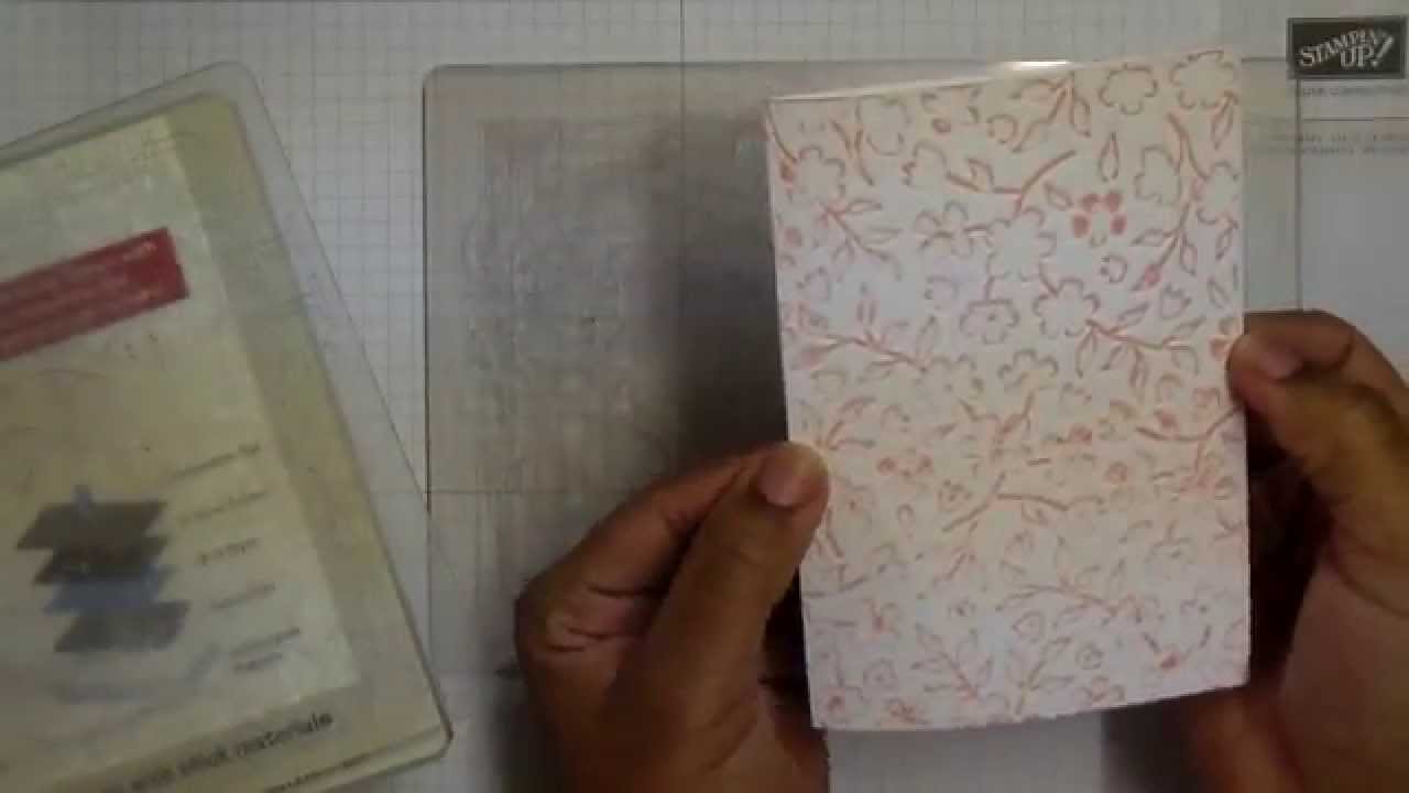 Stampin Up Spring Flowers Embossing Folder Card.