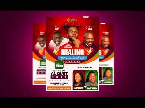 Step - By - Step guide on how to Design a church Flyer in Photoshop - (COMPLETE BEGINNERS COURSE)