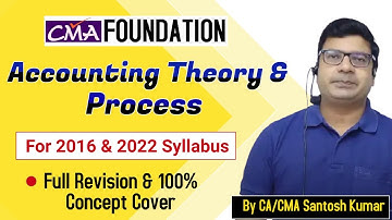 Accounting Theory & Process Revision | CMA Foundation | By CA/CMA Santosh Kumar Sir