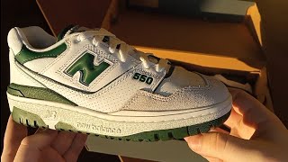 Обзор на оригинальные кроссовки New Balance 550 White Green BB550WT1