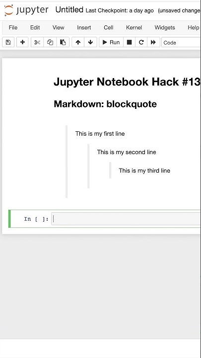 Blockquote in Markdown | Jupyter Notebook | Hack#13 - YouTube