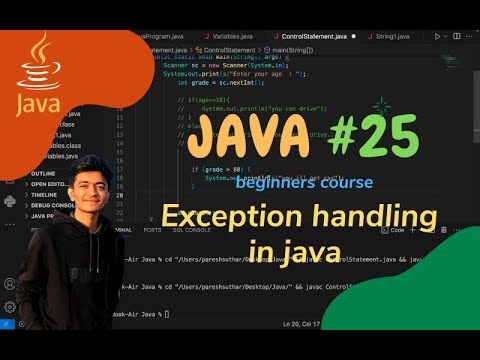 Java Programming : 🔥Exception handling try-catch block|| #25 - YouTube
