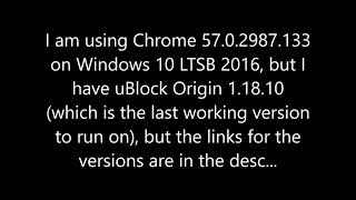 uBlock Origin for Older Chrome versions (58 and below)
