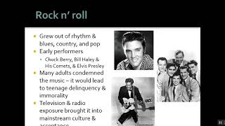Life in the 1950s recorded lecture
