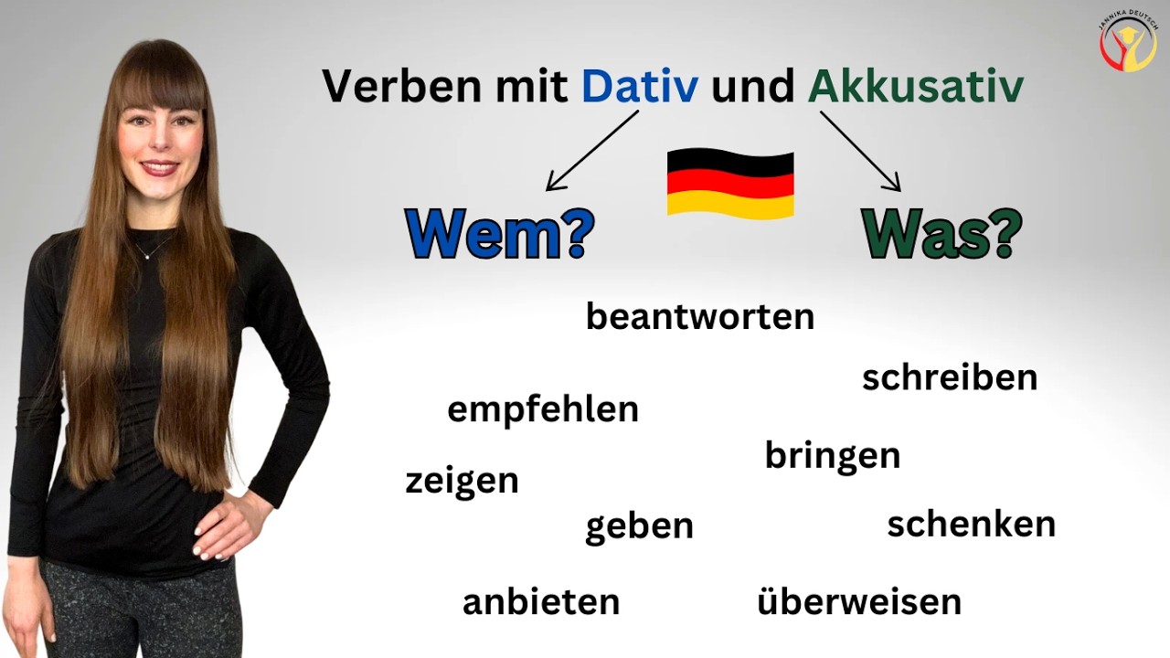Verben mit Dativ UND Akkusativ! 💪 A2/B1/B2  #learngerman #deutschkurs #germancourse