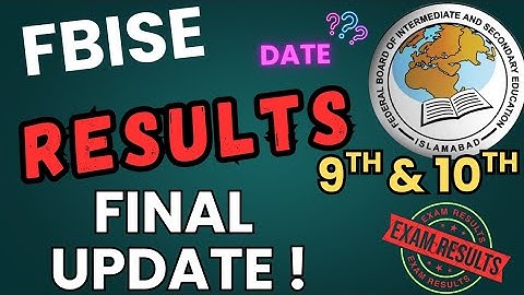FBISE SSC Result 2025 Announced🔥 | 9th & 10th Class Result Date FINAL Update | Federal Board