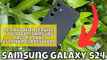 Set Autofill Service to Google/Samsung Pass to Save Username/Password SE Samsung Galaxy S24