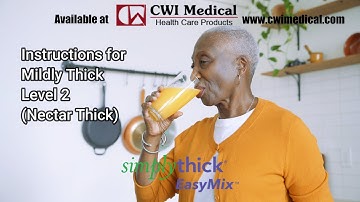 How to Make SimplyThick for Mildly Thick Level 2 Nectar Thick Orange Juice Instructions