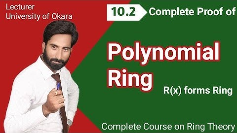 10-2 Polynomial Ring R(x) Proof in Urdu/Hindi || Complete Course on Ring Theory and Modules