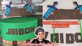 Pastel Minecraft DECORACION AzulCakes Y Blogs YouTube