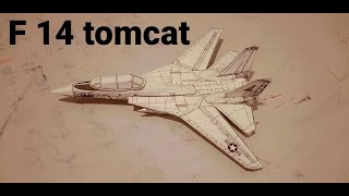 3D paper model F 14  Tom Cat aircraft