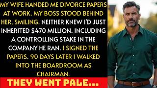 My Wife Handed Me Divorce Papers at Work—My Boss Stood Behind Her Smiling. She Regretted It…