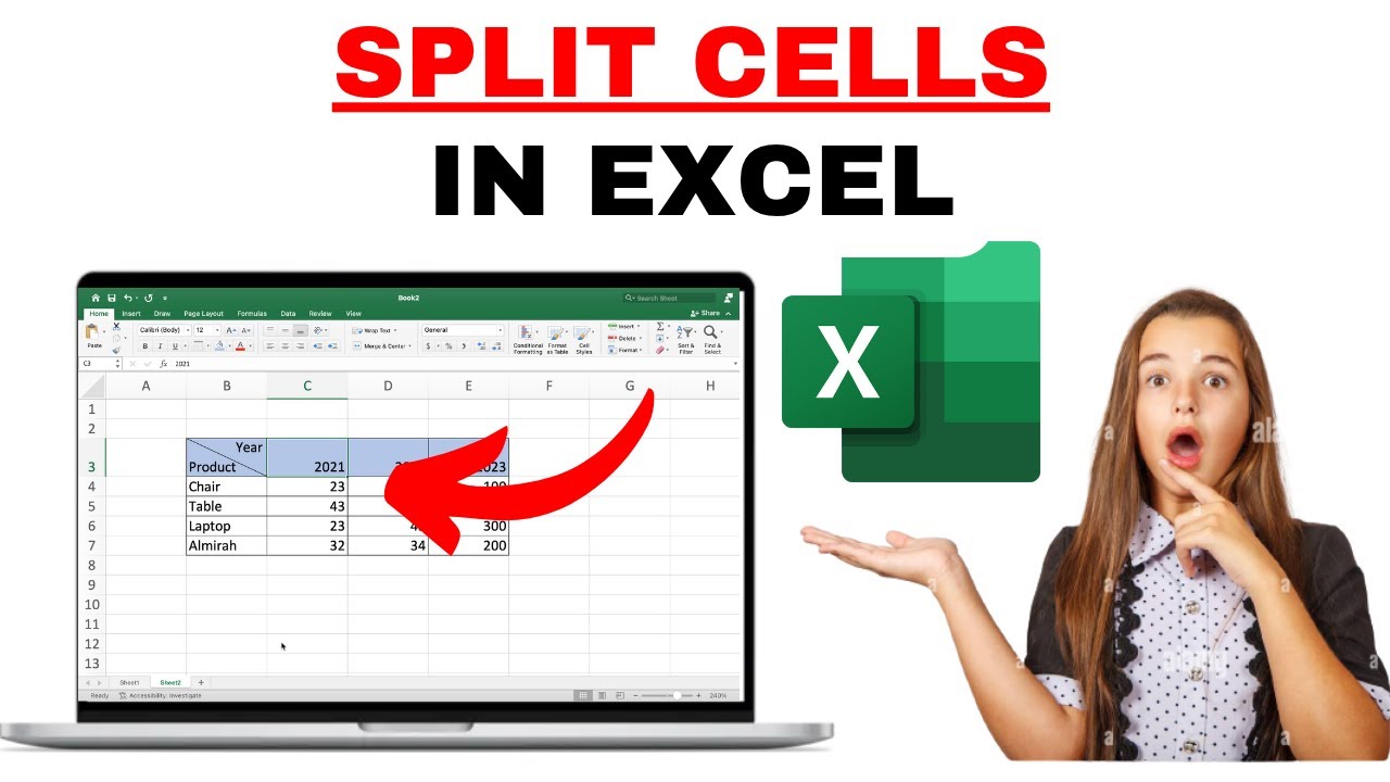 How to Split Cells in Excel