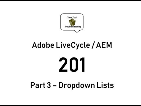 LiveCycle / AEM Designer 201-파트 3 드롭 다운 목록