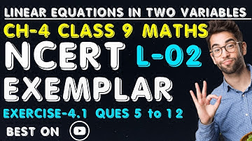LINEAR EQUATIONS IN TWO VARIABLES class 9 ncert exemplar EXERCISE-4.1 ++