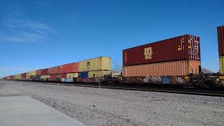 Very Slow EB UP Port Stack/Domestic Intermodal Train In Daggett Ca! #bigbossrailfanner